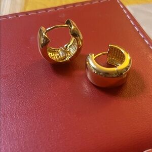 Chic Gold Huggie Earrings